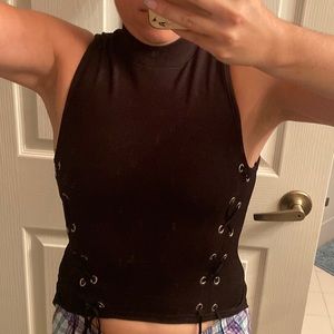 Criss-cross Tie Shirt